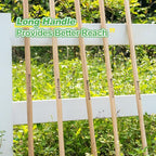 Berry&Bird 63'' Long Handle Crevice Weeding Tool, Stainless Steel Crack Weeder Crevice Weeding Sickle Tool, L-Shaped Manual Weeder Puller for Garden, Lawn, Yard, Side-Walk, Narrow & Wall Gaps