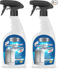 Wonderson 2-In-1 Stainless Steel & Glass Cleaner 16 Ounces - For Use On Appliances, Countertops, Sinks, Stovetops, Dishwashers, Windows, Bathrooms, Cars, & More! (2 Pack)