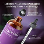 SU JUABA Clary Sage Oil Essential Oil 4 Fl Oz, 100% Pure Natural for Anxiety Relief, Skin, Hair,Diffuser, Aromatherapy -118ml