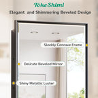 TokeShimi 48x30 Medicine Cabinet Mirror Bathroom Vanity Black Metal Framed Recessed or Surface Mounted Medicine Cabinet with Beveled Mirror with Storage Aluminum for Modern Farmhouse