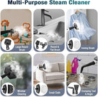 Steam Mop - 11-in-1 Steam Cleaner for Home with 15.2 OZ Water Tank & 23FT Power Cord, Detachable Steam Mops for Floor Cleaning MultiPurpose Steamer for Hardwood, Tile, Furniture with 11 Accessories
