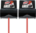 Libman Commercial 919 Lobby Dust Pan and Broom Set (Open Lid), 41" Length, 12" Width, Black/Red (Pack of 2)