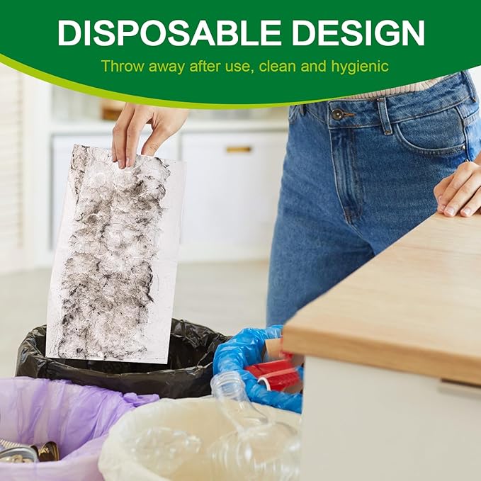 Heavy Duty Dry Sweeping Cloths Compatible with Sweeper Mop, Microfiber Duster Mop Pads Refills for Cleaning Hardwood Floor Dust and Pet Hair, Disposable (100)