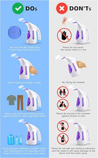 HiLIFE Steamer for Clothes, Portable Handheld Design, 240ml Big Capacity, 700W, Strong Penetrating Steam, Removes Wrinkle, for Home, Office and Travel(ONLY FOR 120V)