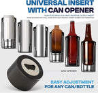 Frost Buddy Universal Buddy Can Cooler - Fits All - For Regular 12 & 16 oz or Slim-Size Bottles - Insulated Double-Walled Stainless Steel (Dark Night)