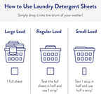 The Clean People Laundry Detergent Sheets - Laundry Soap - Ultra Concentrated, Recyclable Packaging, Stain Fighting - Sweet Petals & Vanilla, 32 Pack