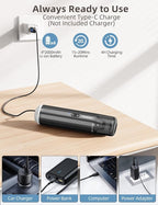 Chuboor Handheld Car Vacuum Cleaner, 14,000Pa Cordless Vacuum Cordless Rechargeable, 120 WPowerful Mini Hand Vacuum with Multifunctional Nozzle for Car, Home, Office, Pet Hair (Brown)