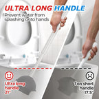 2Pack 2 in 1 Toilet Brush and Plunger Set, Extended Handle Plunger，Toilet Bowl Brush Plunger Set,Bathroom Cleaning Tools ，Toilet Brush Plunger Combo，Cleaning Supplies（Cream Grey）