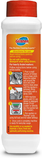Glisten Washer Magic Washing Machine Cleaner and Deodorizer 2 Bottles and Plink Freshener Tabs 2-Pack