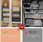 7-Tier Stackable Closet Organizers and Storage Shelves, Foldable Closet Shelf Organizer System, Stackable Storage Bins Drawers for Closet Organizer System, Black(Patent Pending)