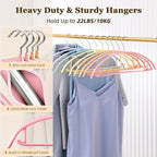 MOPALL Clothes Hangers 28 Pack, Non Slip PVC Coating Metal Sweater Hanger No Shoulder Bump, 16.5 inch Wide Heavy Duty Durable Adult Coat Hanging for Closet, Suit, Dress, Jacket, Pant, Shirt