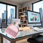 Plastic Mini Broom and Dustpan,Mini Cleaning Brush with Dustpan Set Desktop Cleaning Accessories,Pink with Set,Plastic Broom