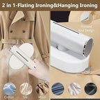 Portable Steamer For Clothes Travel Mini Steamer and Iron Fast 10s Heat-Up, Horizontal and Vertical 1200W Effortless Wrinkle Removal, Garment Steamer and Iron for Travel Office Home(110-120V)