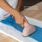 Steamery Handheld Clothes Steamer Cirrus 3, 1200W, US Plug, Heated Ironing Plate, Fast Heat Up, Garment Wrinkle Remover, Pink