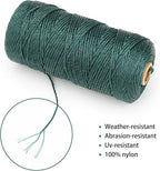 jijAcraft 426 Feet Green Nylon Twine, #36 Mason Nylon String Line, 100% Nylon Brick Line String, Durable Twisted Construction String Building Line for Masonry, Climbing Plants, Gardening, Crafting