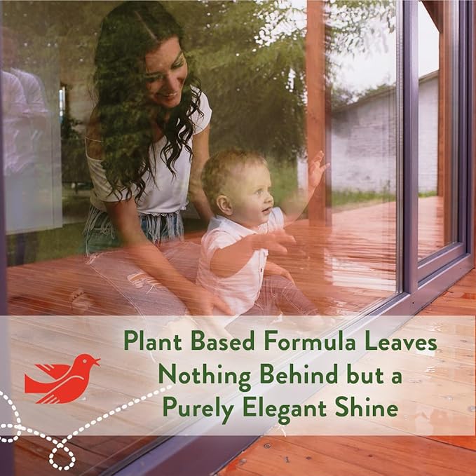 Rebel Green Sparkling Glass Spray - Streak-Free Natural Glass Cleaner for Windows, Mirrors, and Surfaces - Pink Lilac Scent - 16 oz - 2 Pack