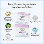 XL Individually Wrapped Nurture Antibacterial Body & Hand Wipes | Alcohol-Free Antiseptic Wet Disinfecting Towelettes for Germ Removal, Sanitizing Hands |Cleaning Cloths| Adults & Baby| Thick & Strong
