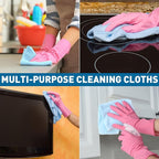 Microfiber Towels Bulk-400 Pack, Cleaning Cloths, Microfiber Towels for Cars, Cleaning Rags 5 Colors Assorted (11.5x11.5 inches)