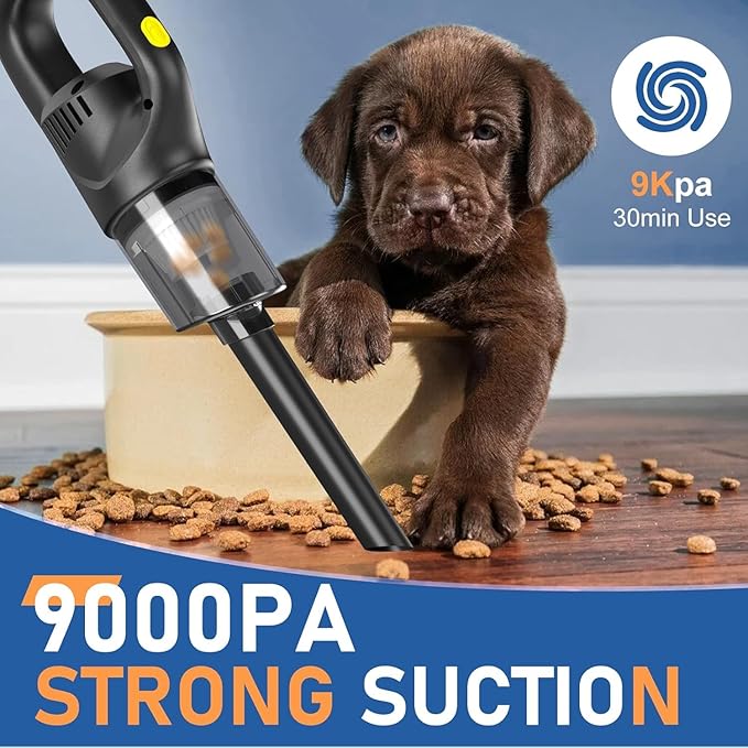 Car Vacuum Handheld Vacuum Cordless Hand Held Vacuum Cleaner Mini Portable Rechargeable Vacuum for Home, Office, Pet