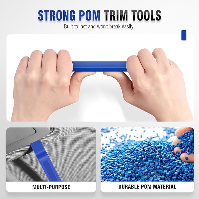 LadyRosian 37Pcs Trim Removal Tool Set, Car Upholstery Repair Kit, Auto Clip Pliers Fastener Remover Tool, Door Panel Tool, Car Panel Tool Radio Stereo Removal Tool Kit with Storage Bag (Blue)