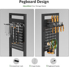 Power Tool Organizer Rolling Tool Cart with Charging Station & Power Tool Organizer - 3-Tier Rolling Utility Cart for Garage Workshop Storage