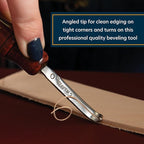Weaver Leather Supply Leather Edger, Edge Beveler with Angled Tip for Refined Finish, Beveling Tools for Belts, Straps, and DIY Projects