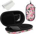 Double Eyeglasses Case, Hard Shell Dual Sunglasses Organizer with Zipper Clip Travel Glasses Storage for Women Men