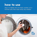 M3 Naturals Washing Machine Cleaner Tablets - Oxygen Based HE Top & Front Load Washer Cleaner and Deodorizer Compatible with LG Whirlpool & Most Major Brands - Removes Residue (1 Year Supply)