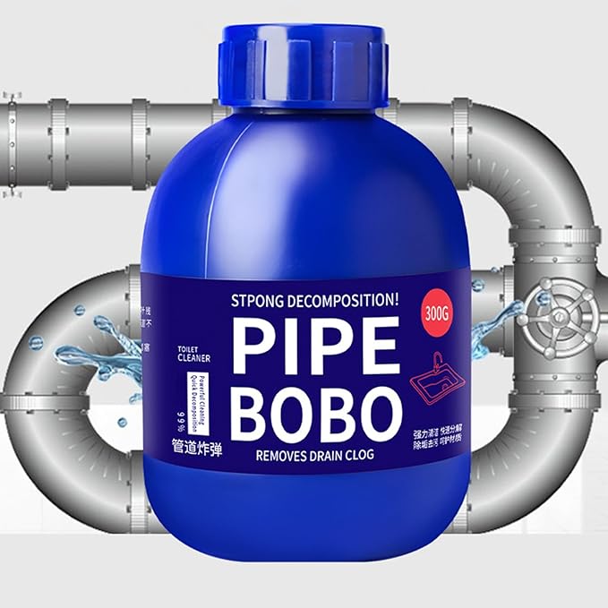 Heavy-Duty Pipe Declogger & Deodorizer, Professional Strength Pipe Dredging Formula, Fast-Acting Sink/Toilet/Kitchen Drain Opener, Powerful Unclogging, Clog Remover, Shower, Tub, Compatible (1)