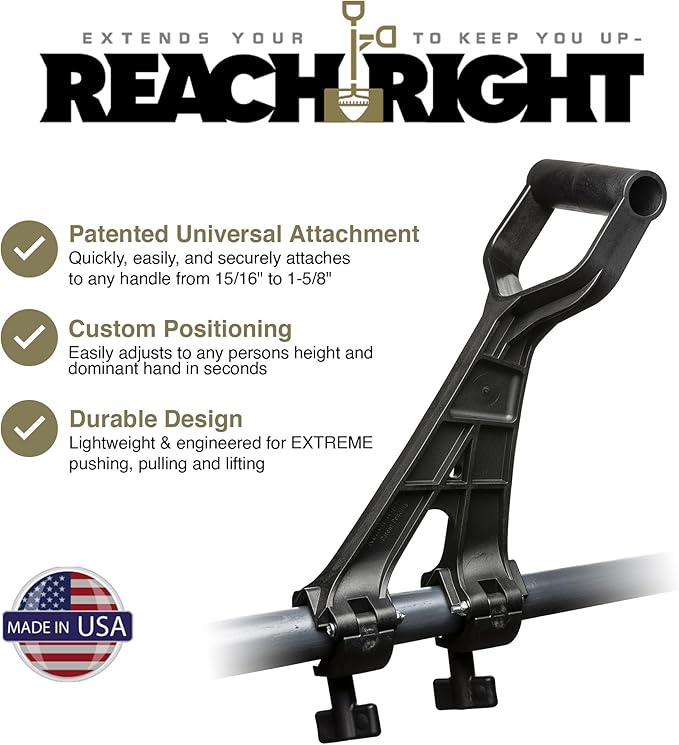 Universal Extension Handle Attachment for Weedeater, String Trimmer, Shovel, Rake & More | Versatile Back Saving Attachment for All Gardening Tools | Yard Tool Gifts for Men