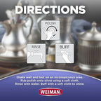 Weiman Silver Cream Cleaner 3-in-1, Anti-Tarnish Technology, Safely Clean, Polish, Shine & Restore, Removes & Prevent Tarnish, 8 Oz