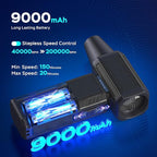 Compressed Air Duster,200000RPM Electric Portable Air Duster,Stepless Speed Mini Blower,No Canned Dust Blower,Rechargeable Cordless Jet Fan for Computer Keyboard Car Cleaning,Dry,Inflation-Black