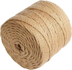 RANIT 5mm Dia 3Ply Jute Twine, 328 Feet Braided Natural Jute Rope for Artworks and Crafts, Macrame Projects, Gardening Applications