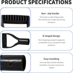 ID 1.26" Black Shovel D-Shaped Grip Handle,PVC Shovel D Straight Grip Handle,Plastic Spade Replacement Snow Removal Garden Accessorie Backyard Digging,7.09×3.74-in(H*T)