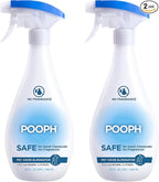 Pooph Pet Odor Eliminator, 32oz Spray, 2-Pack - Dismantles Odors on a Molecular Basis, Dogs, Cats, Freshener, Eliminator, Urine, Poop, Pee, Deodorizer, Natures, Puppy, Fresh, Clean, Furniture, Potty