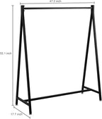 MyGift 47 Inch Modern Black Heavy Duty Metal A-Frame Wardrobe Clothing racks for hanging clothes, Commercial Grade Freestanding percheros para colgar ropa for Bedroom Closet Clothes or Retail Display