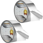 2PCS Premium Aluminum Foil Tape, Silver Metal Duct Tapes (2" x65Feet,3.9mil) with Adhesive Backing, High Temperature Heavy Duty Insulation Tape for Air Ductwork, Dryer Vents, HVAC, Sealing & Patching