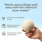Vove Natural Hemp Dryer Balls - 4 Pack, 5X More Absorbent Than Wool - Cuts Drying Time up to 35%, Natural Fabric Softener, Reduces Wrinkles and Static, Reusable, Hypoallergenic, Eco Friendly