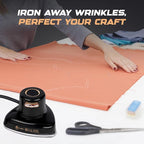 Econour 2-in-1 Mini Travel Iron & Steamer with temperature control, light indicator, and non-stick soleplate. Compact, portable, and ideal for travel, crafting, quilting, sewing, and handcraft project