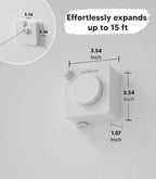 GorillaLine Basic - Retractable Clothesline Indoor Outdoor Clothes Line - Heavy Duty Clothes Drying Laundry Line - Wall Mounted Drying Rack - Air Dry Clothing - 15ft line Max Tighten with GorillaGrip