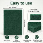 80-Pack 4" x 6" Heavy Duty Scouring Pads, Extra Thick 0.31" Non-Scratch Cleaning Pads for Rust, Cast Iron, Grill Grates, Oven Racks, BBQ, Pots, Pans & Cutlery - Reusable