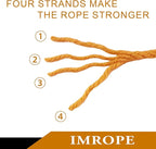 6mm x 150 Feet Orange Jute Rope, Twine for Gardening Tomato Climbing Plant Tie Floristry Crafts Gift Wrapping Packing Decor