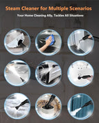 Handheld Steam Cleaner for Home, 10s Heat-Up/2.11 Qt Tank/4.5BAR High Pressure Steamer for Cleaning, 3 Level Pressurized Portable Steam Cleaner Handheld for Car, Grout, Tile, Dirt, Bed Bugs, Red