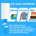 Extra Sticky Lint Roller, Mega Value Set 400 Sheets for Pet Hair Removal, Dog and Cat Lint Remover for Clothes, Furniture, Carpet