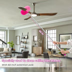 Ceiling Fan Cleaner Duster with 60 inch Extension Pole, Dusters for Cleaning High Ceiling Fan Blades, Dusters Kit with Storage Bag, Cleaning Tools for Families