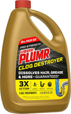 Liquid-Plumr Pro-Strength Clog Destroyer, Liquid Drain Cleaner, 80 Fluid Ounces (Package May Vary)