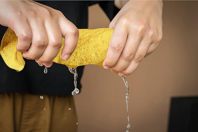 Softolle 100% Cotton Washcloths 24 Pack (12x12 Inches) Soft, Highly Absorbent Washcloth, Face Towels, Wash Cloths for Face, Ring Spun, Bulk Pack (Yellow)