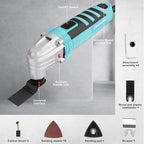 Oscillating Tool, 2.5A Oscillating Multi Tool with 3° Oscillation Angle, 22000 OPM Variable Speeds Multi-Tool Kit for Cutting, Sanding, Grinding, Scraping, 17 Accessories & Universal Interface