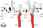 Felco F8 Pruning Shears – 8.3" Swiss-Made Garden Clippers with 1" Cutting Capacity for Ergonomic Comfort | Hand Pruners for Gardening | Garden Tool Cutter with Precision Bypass Blade, Aluminum Handles