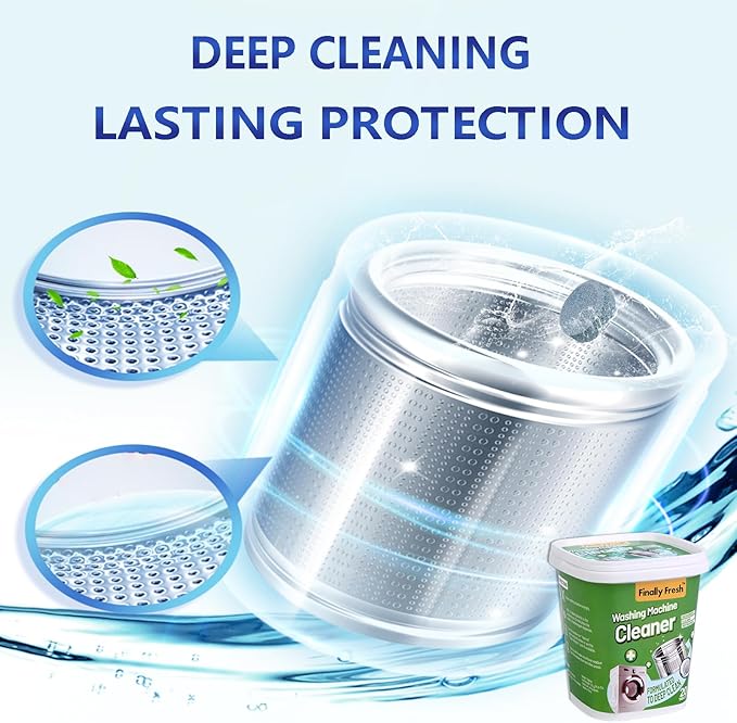 Finally Fresh Washing Machine Cleaner for Front Loaders & Top loaders, 20 Packs Washer Cleaner, Suitable for All Washing Machine